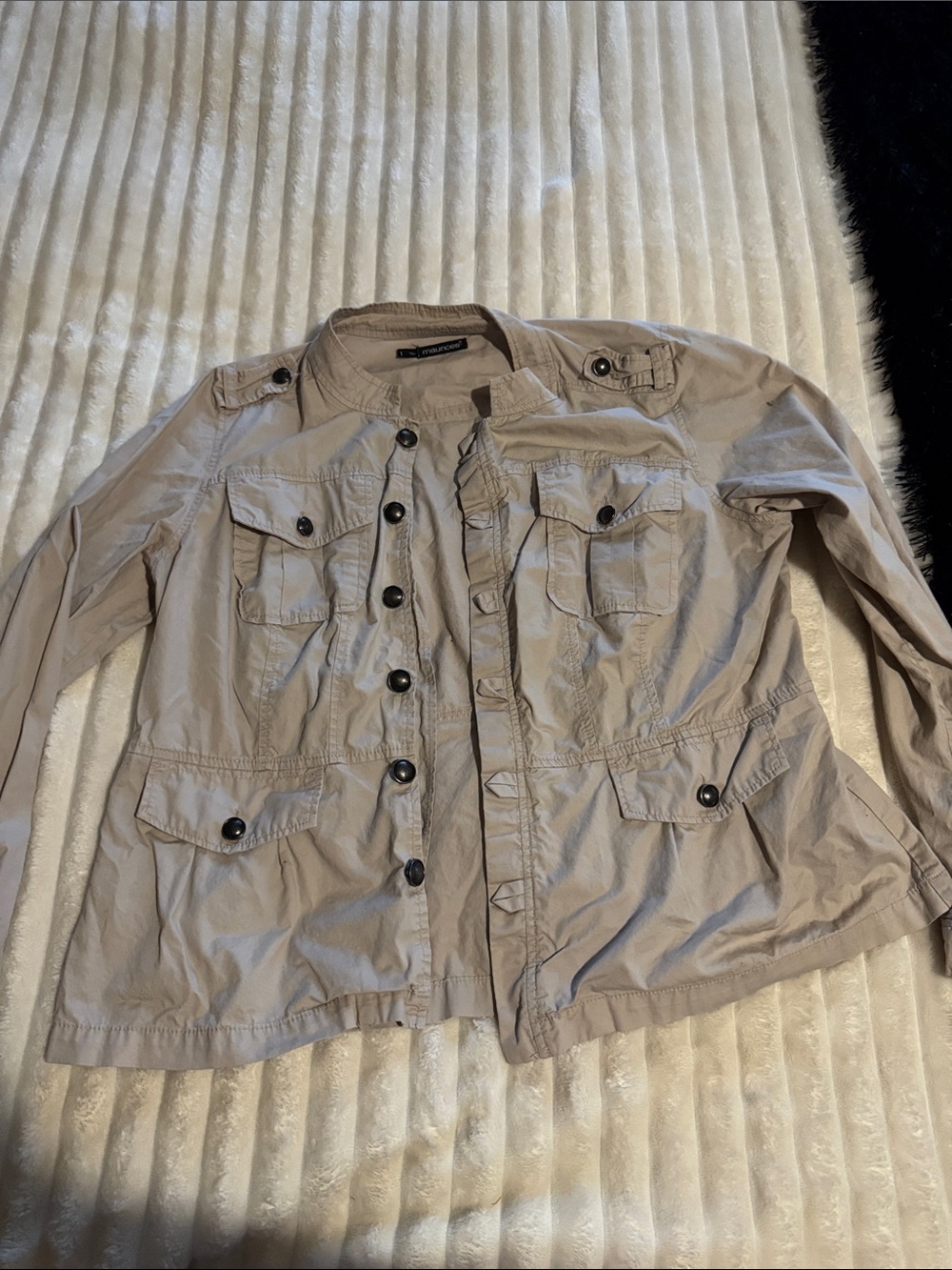 Maurices Light Taupe Utility Jacket - Women's